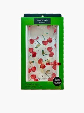 Kate Spade Protective MagSafe Case iPhone 17 Pro Max Cherry Dot NEW
